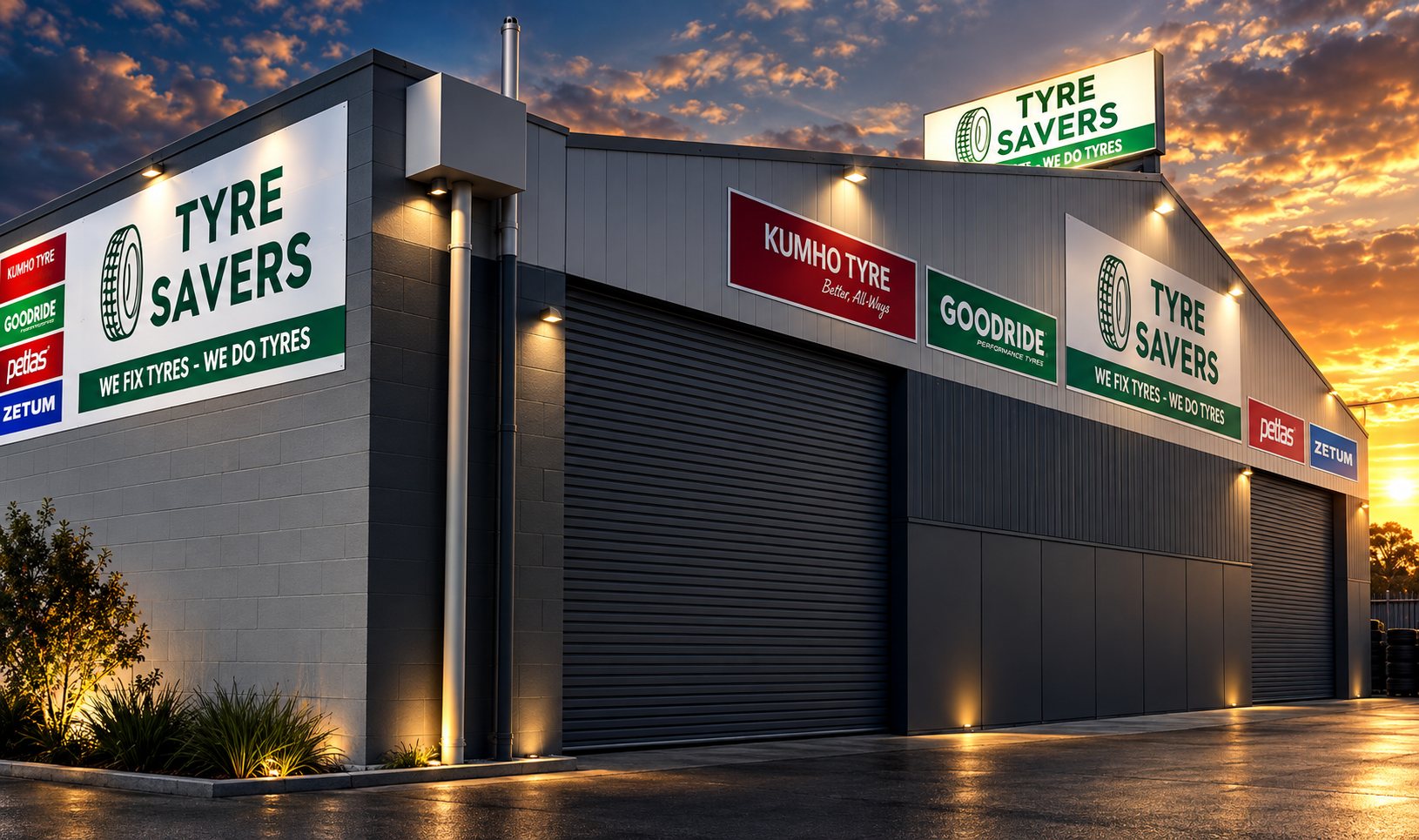 Tyre Savers workshop and forecourt